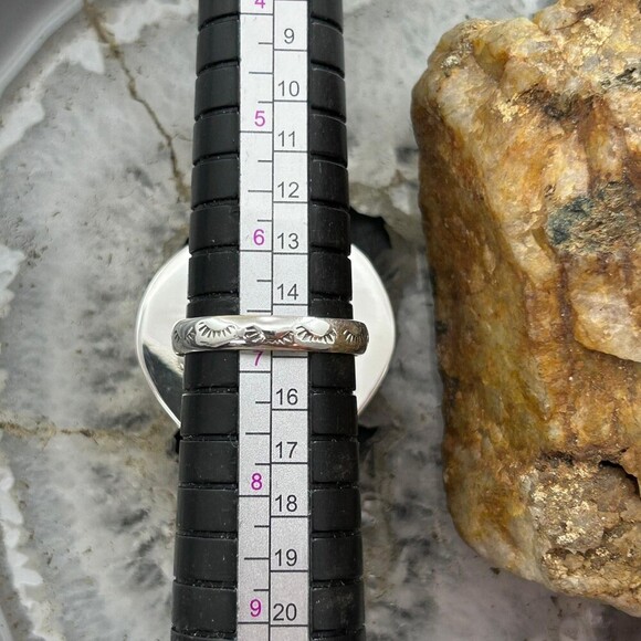 Sterling Southwestern Style White Buffalo Heart Shape Ring Size 7 For Women - Picture 10 of 10